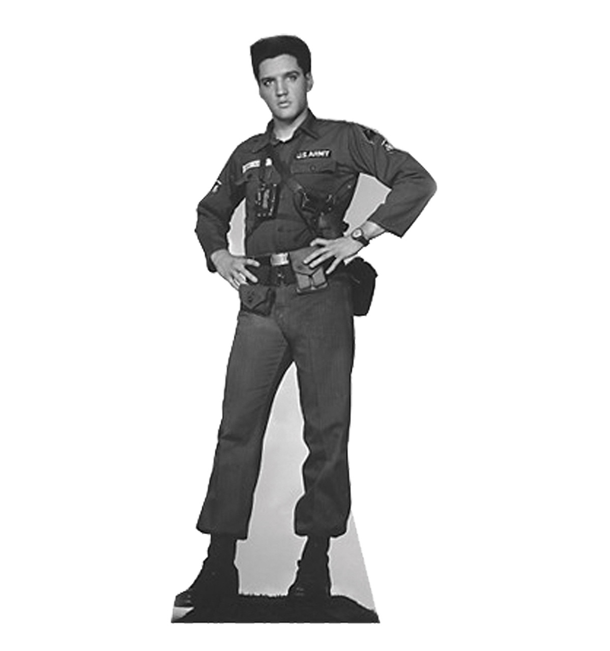 Elvis Army Fatigues - Talking - Cardboard Cutout 382T