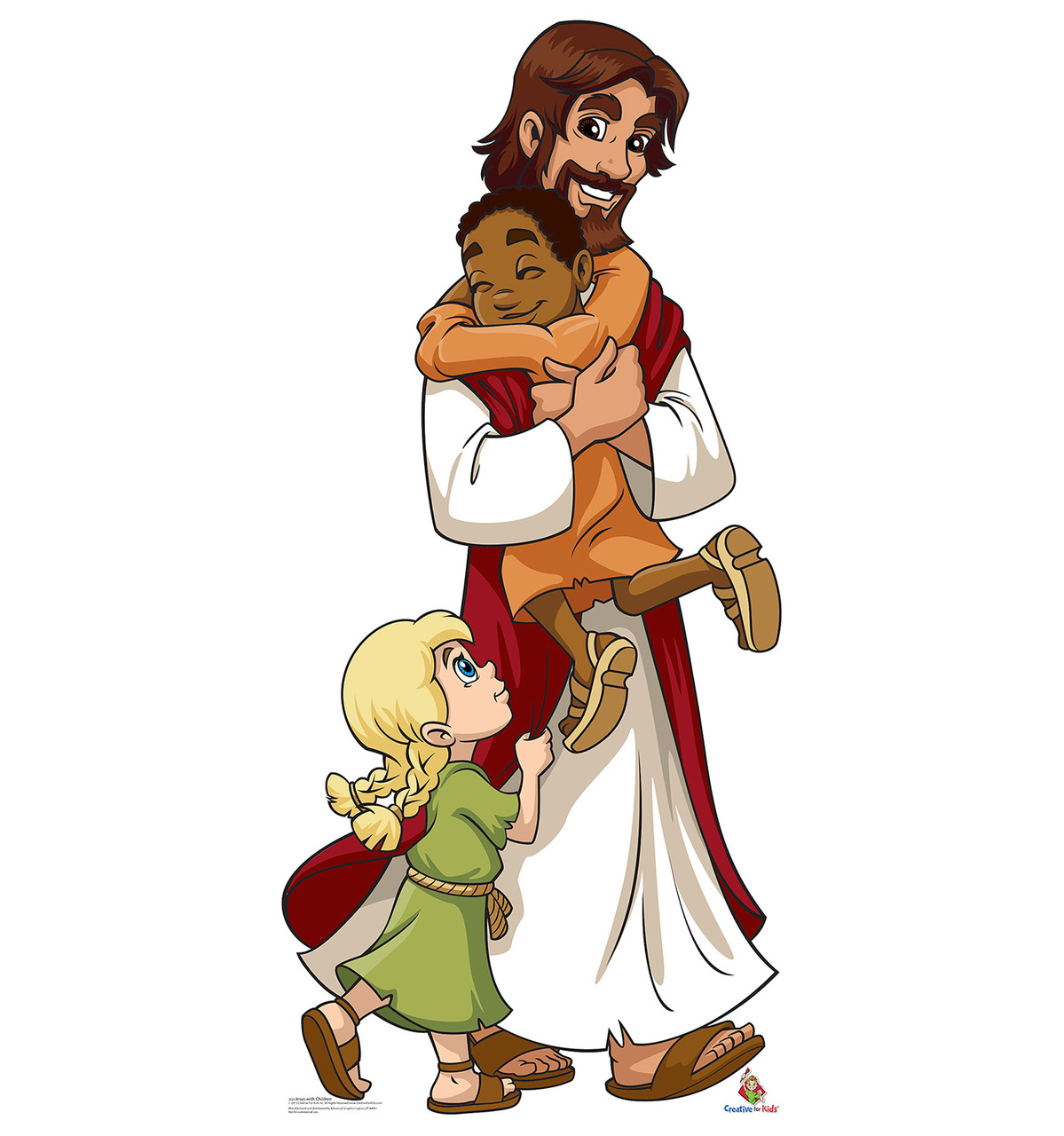 Life-size Jesus with Children Cardboard Cutout