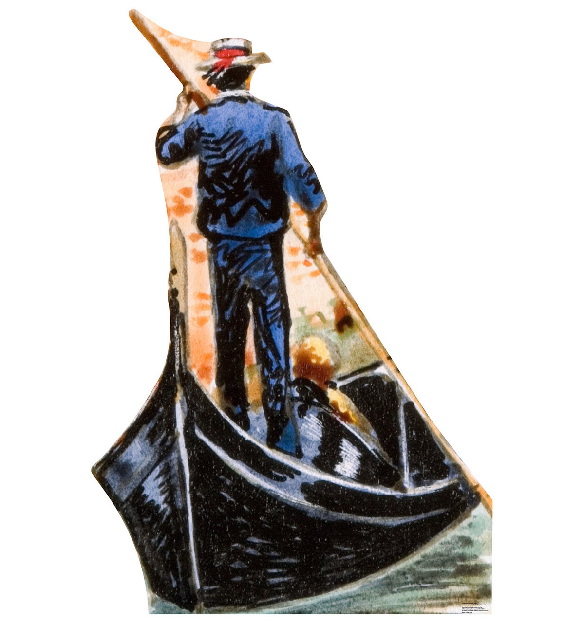 Italy Gondola Ride Cardboard Cutout 1858