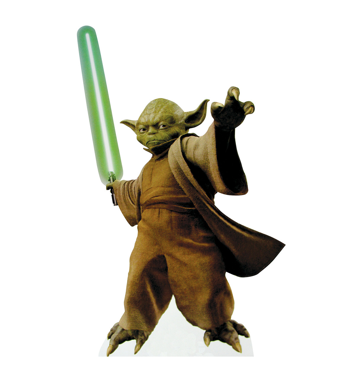 Life-size Yoda with Lightsaber Star Wars Cardboard Cutout