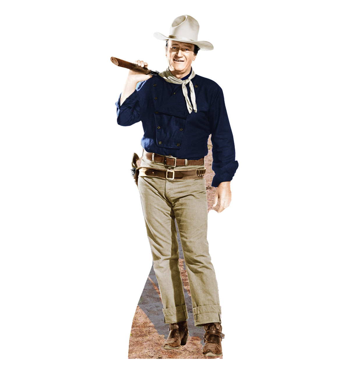 Life-size John Wayne-Rifle on Shoulder Cardboard Cutout