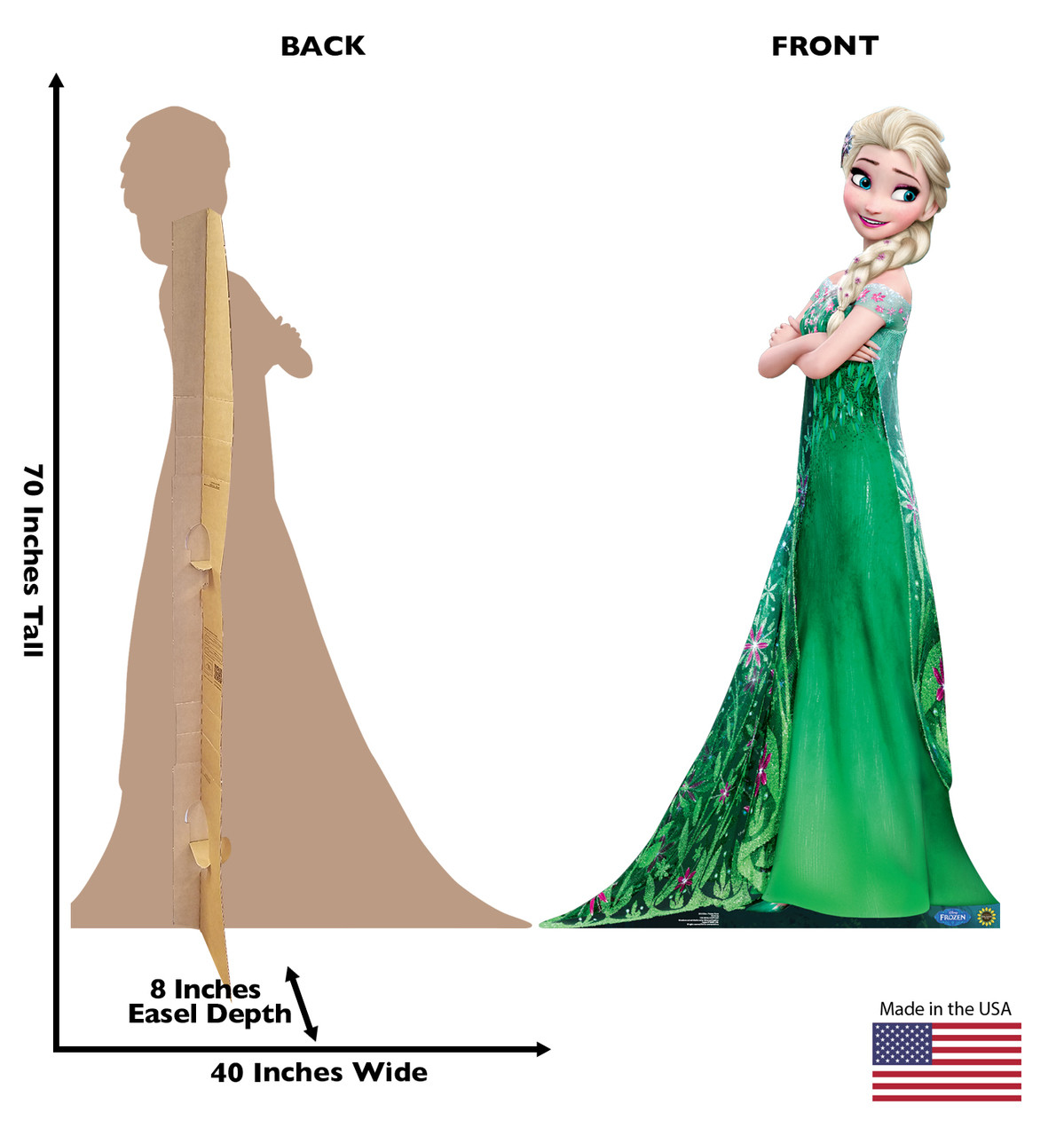 Life-size Elsa - Frozen Fever Cardboard Standup
