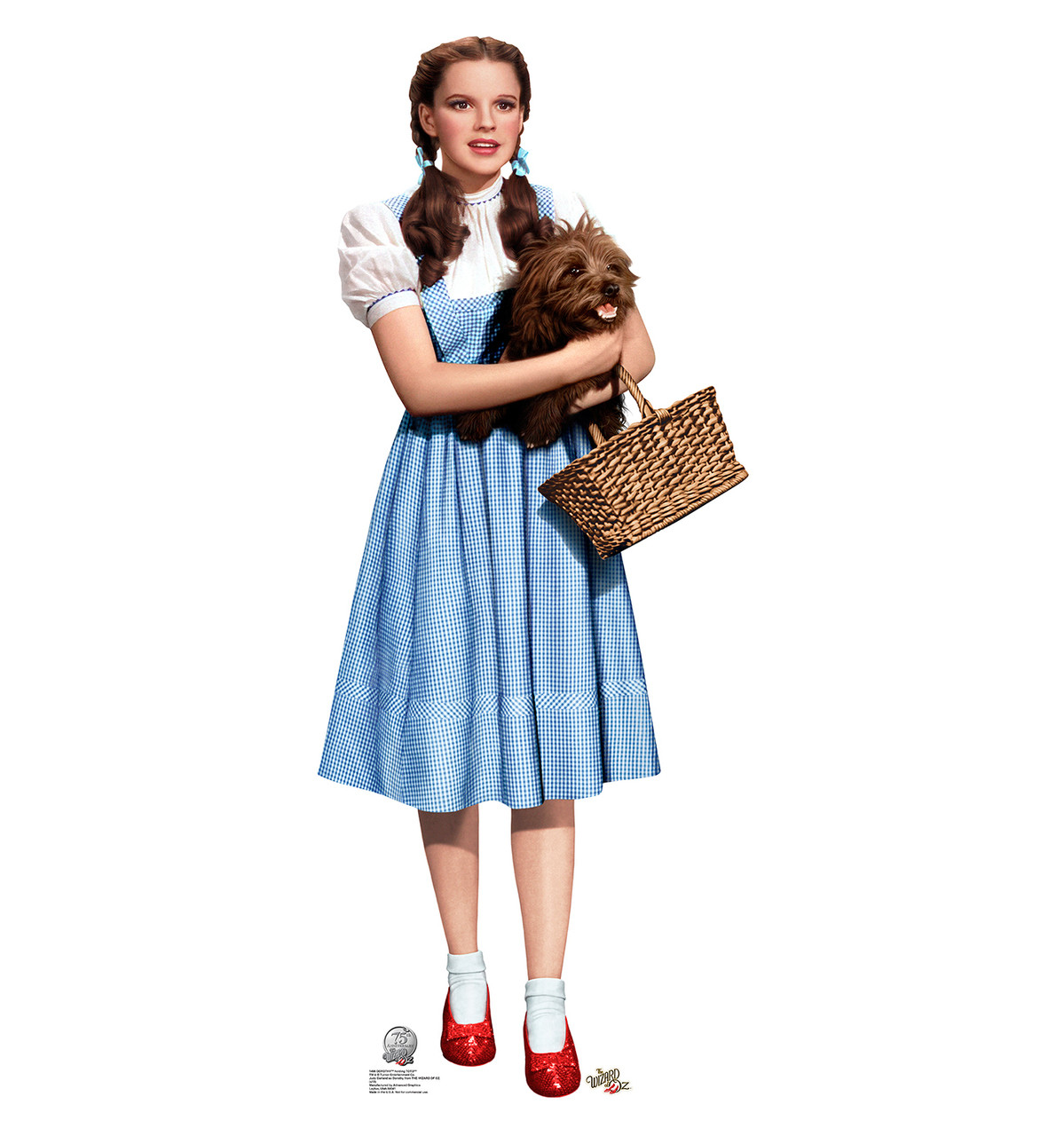 Dorothy from the Wizard of Oz Holding Toto - Life size cardboard cutout