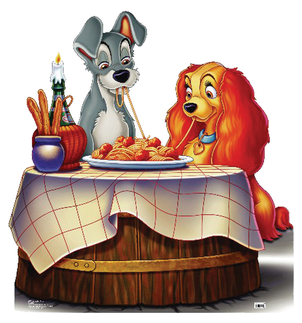 Life-size Lady and the Tramp Cardboard Standup