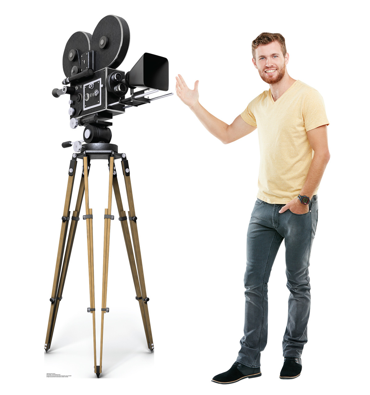 Life-size Hollywood Camera Cardboard Cutout | 2655