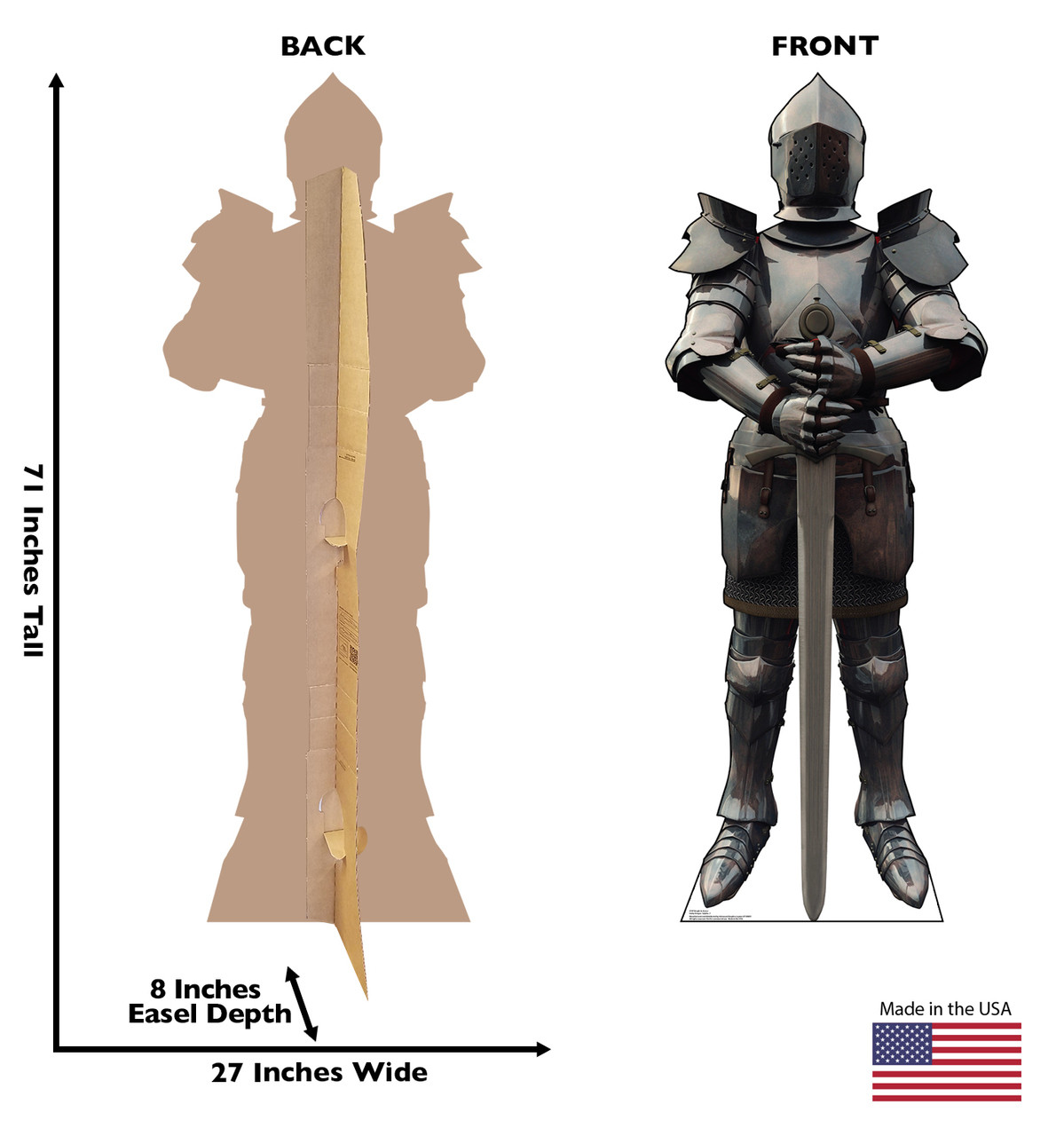 Knight in Armor Life-size Cardboard Cutout