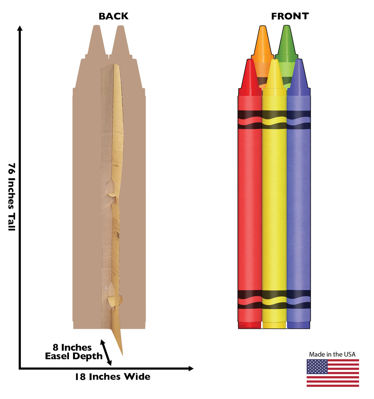 Download Coloring Crayons Life-size Cardboard Standee