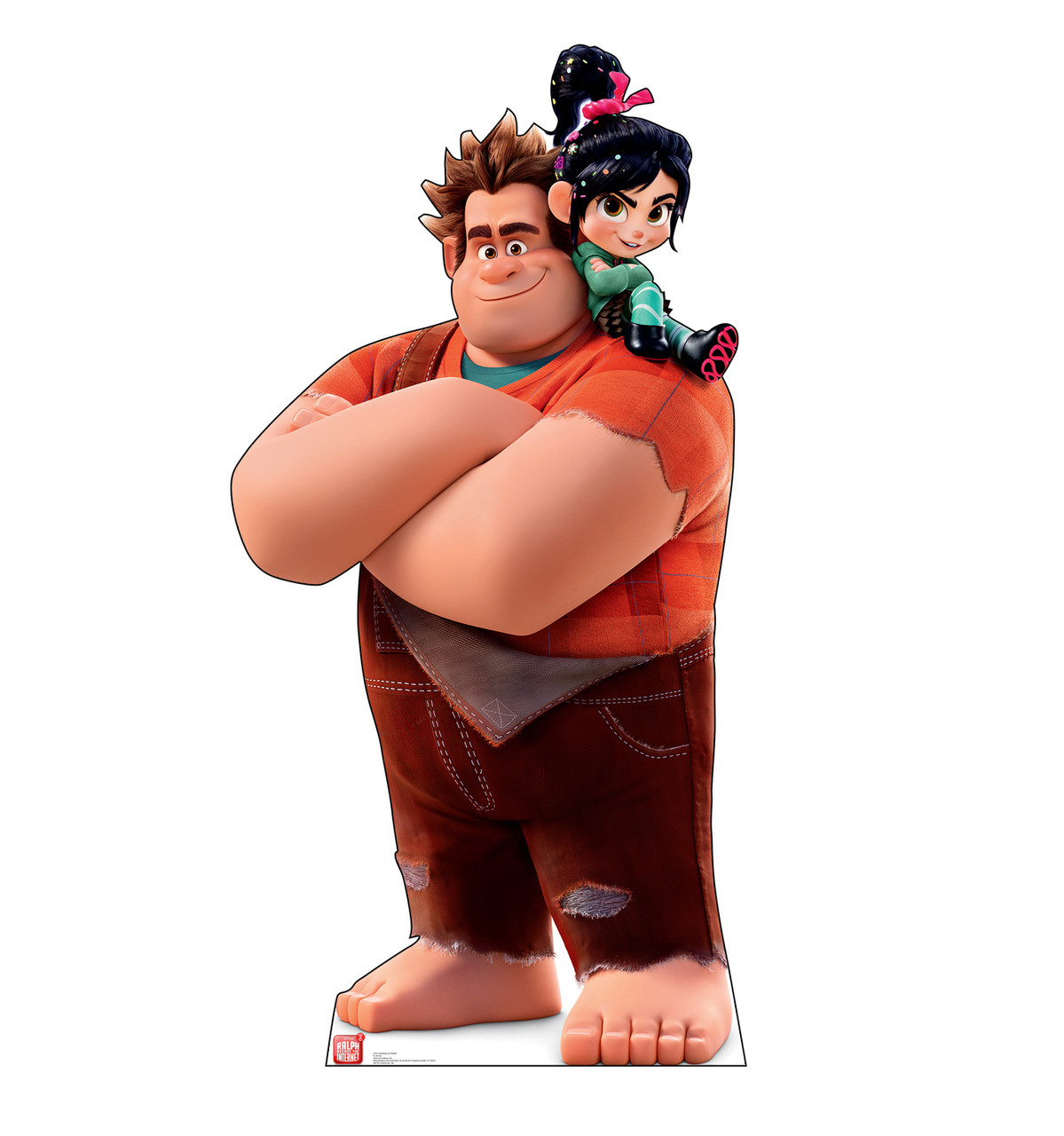 Life-size cardboard standee of Vanellope and Ralph from Wreck-It-Ralph 2.