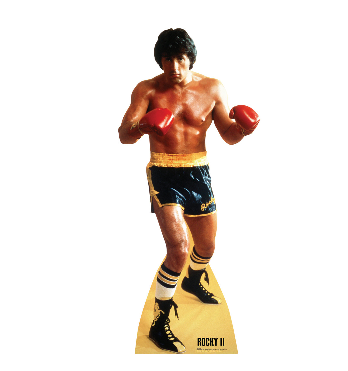 Life-size cardboard standee of Rocky from Rocky II.