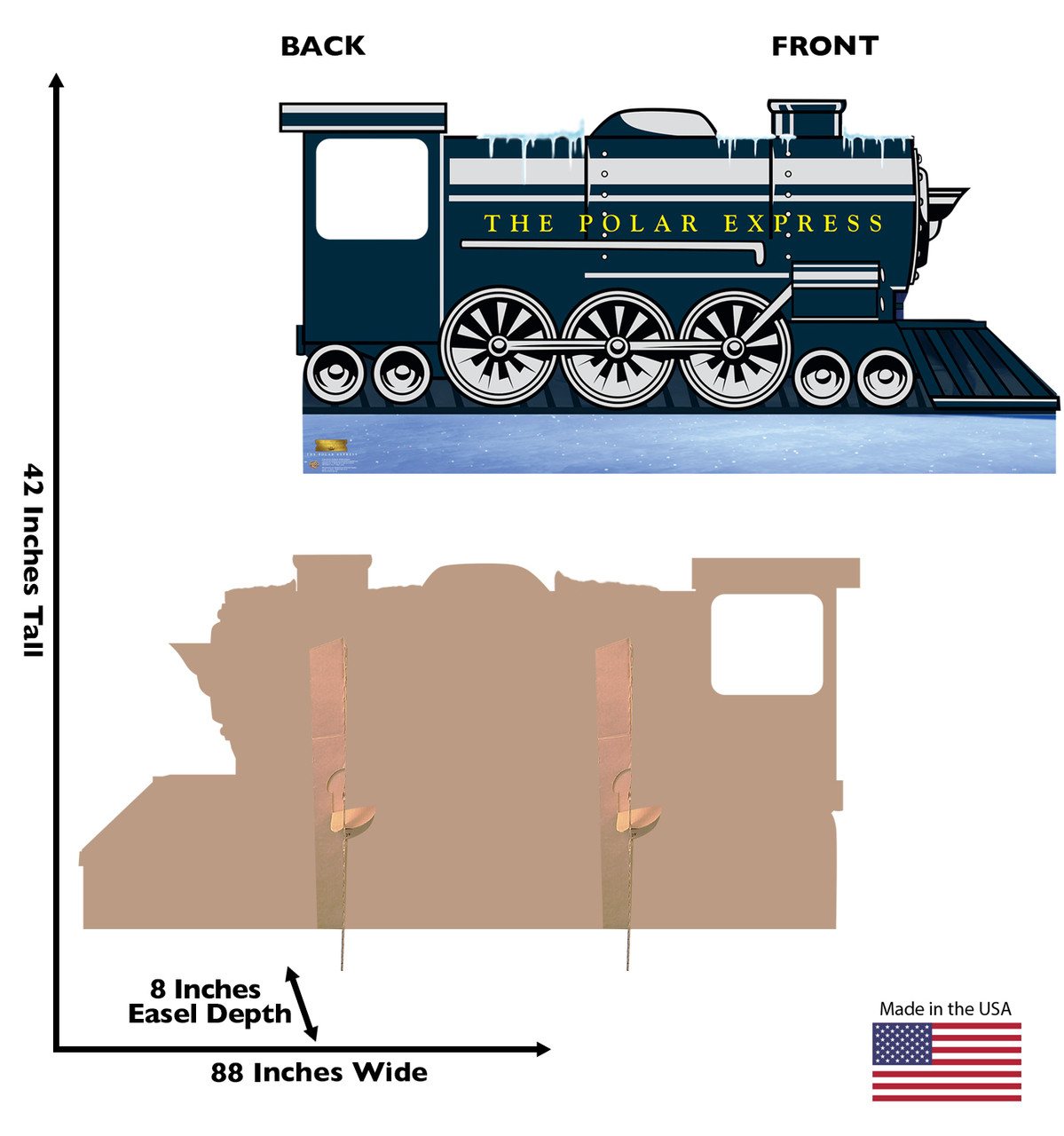 cardboard polar express train