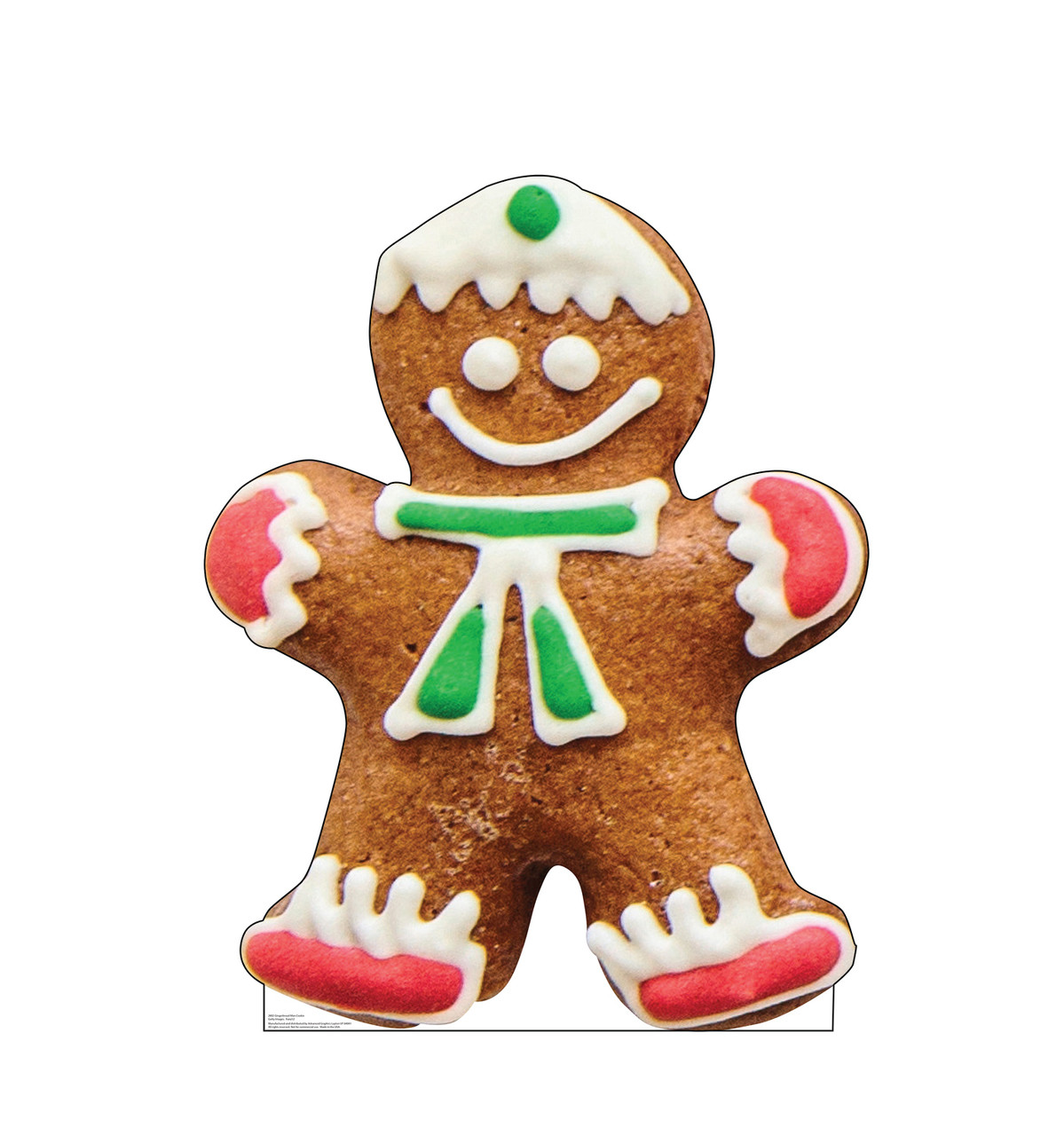 Life-size cardboard standee of Gingerbread Man Cookie. 