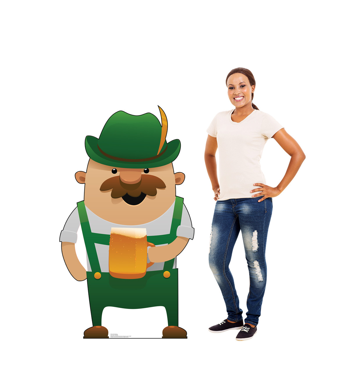Life-size cardboard standee of a Irish Man Drinking - Animated with model.