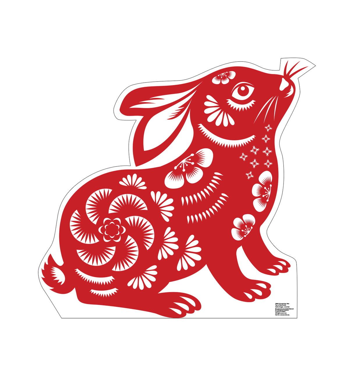 Life-Size Chinese New Year rabbit Cardboard Cutout