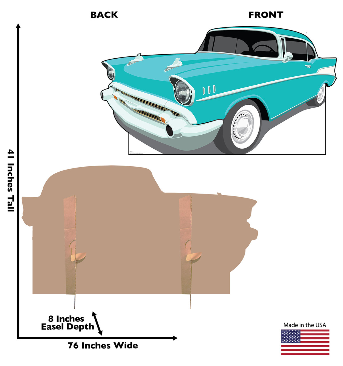 50's Car Lifesize standee cardboard cutout