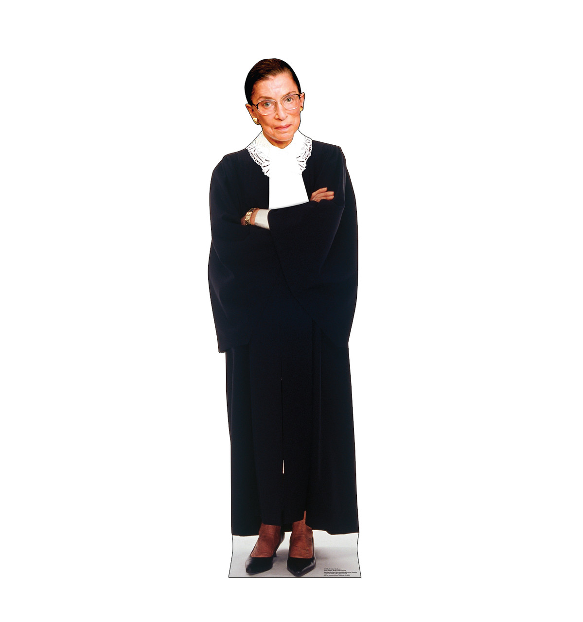 Life-size cardboard standee of Ruth Bader Ginsburg.