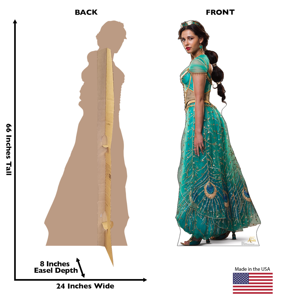 Life-Size Jasmine Aladdin Live-Action Cardboard Cutout