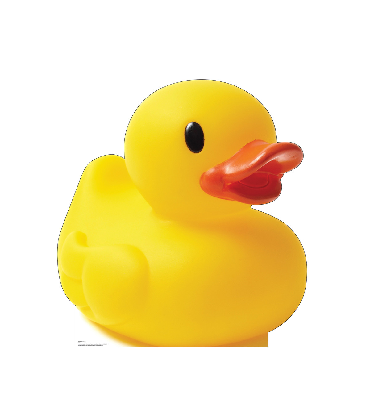 Life-size cardboard standee of a Rubber Duck Front View