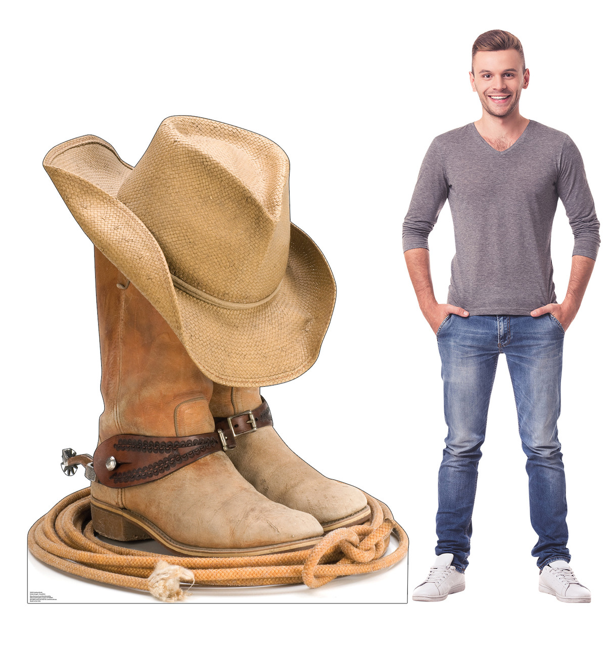 Life-size cardboard standee of Cowboy Boots Lifesize