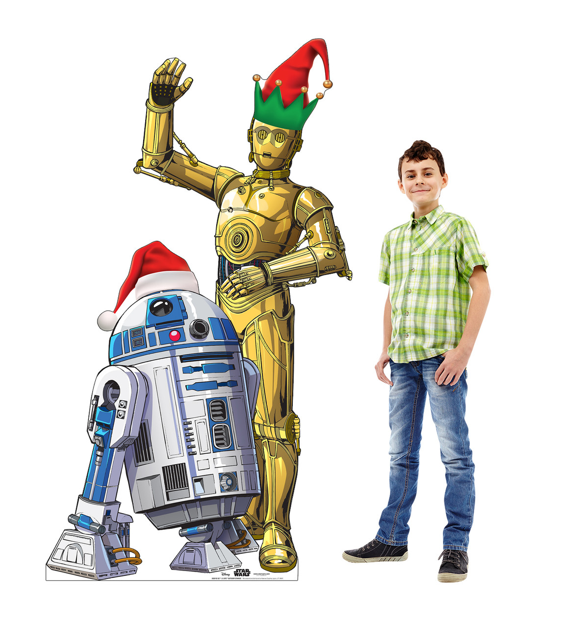 R2-D2 and C-3PO Holiday Outdoor Cutout Standee