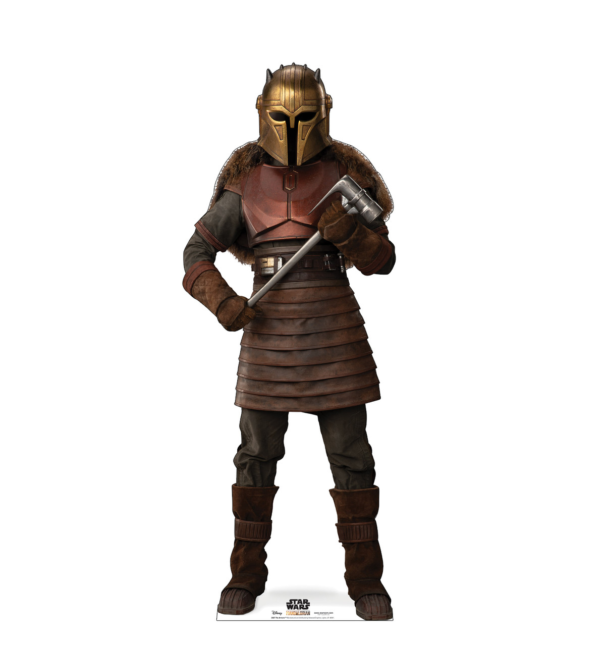 Life-size cardboard standee of The Armorer  from The Mandalorian. 