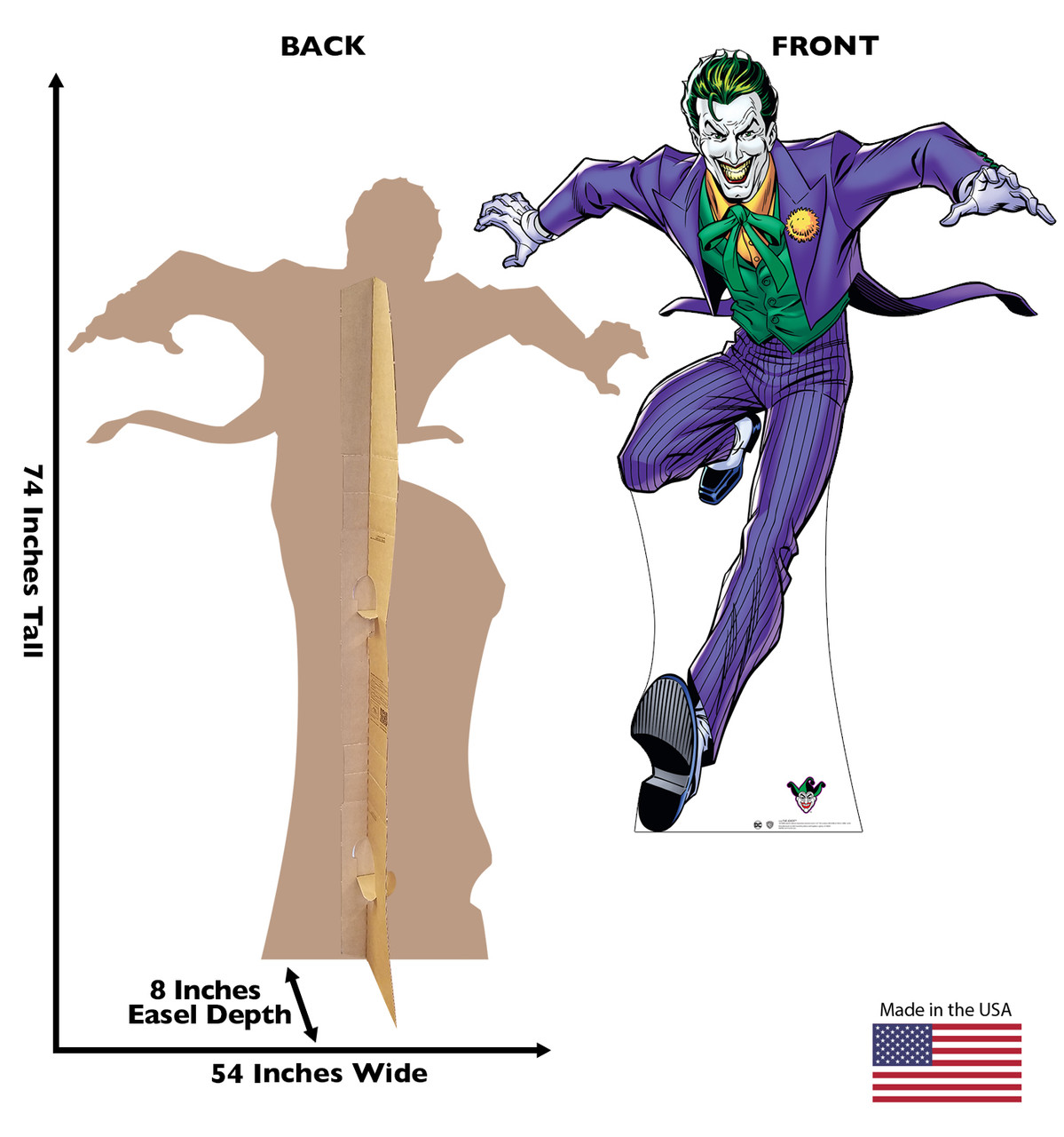 The Joker in Purple Suit Lifesize Cardboard Cutout