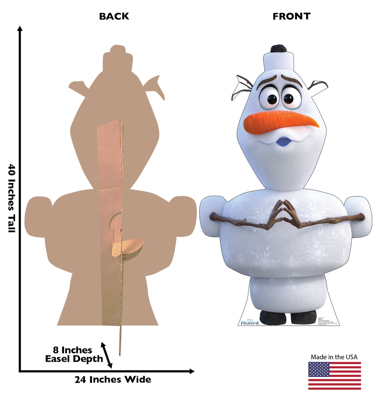 Life-Size Cardboard Standee of Olaf Frozen 2