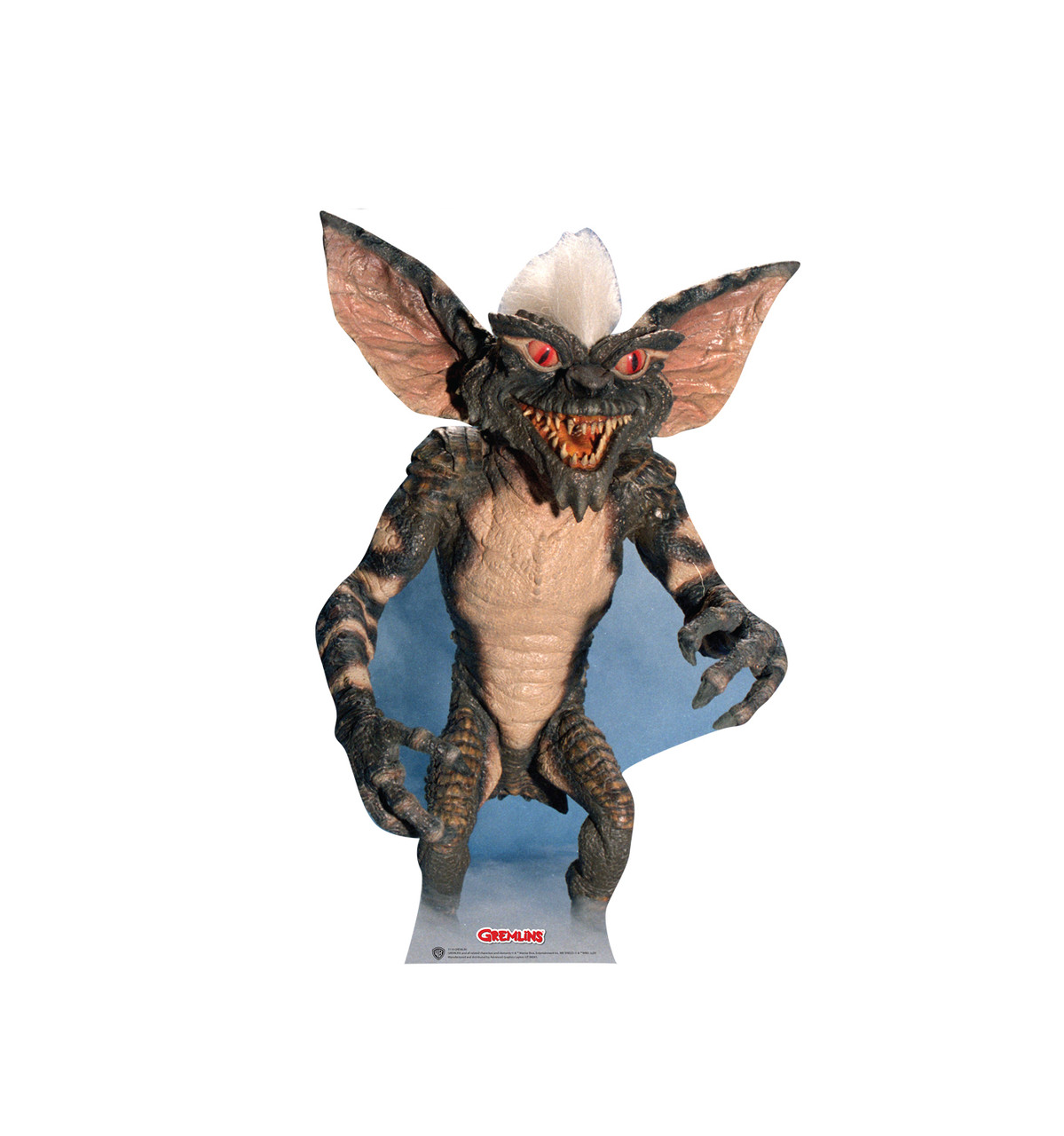 Life-size cardboard standee of a Gremlin from the movie Gremlins.