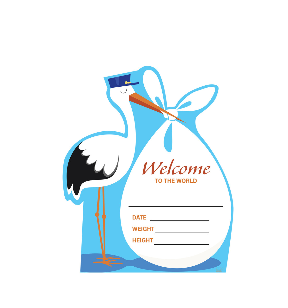 Life Size Stork It S A Boy Cardboard Standup Cardboard Cutout