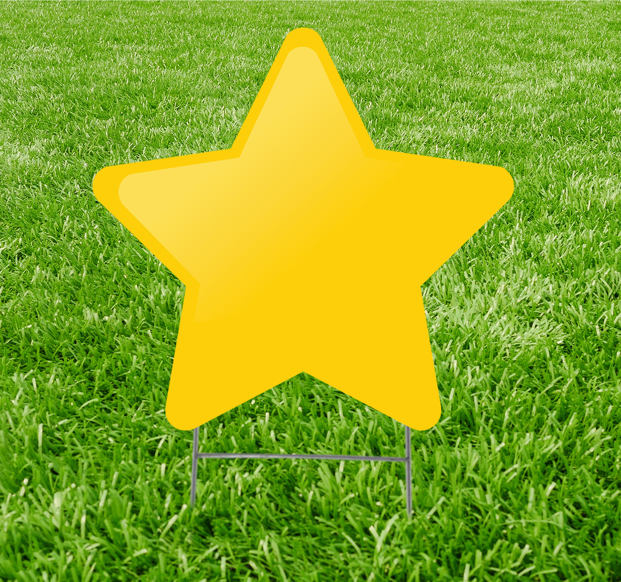 Coroplast outdoor yard sign icon of a yellow star.