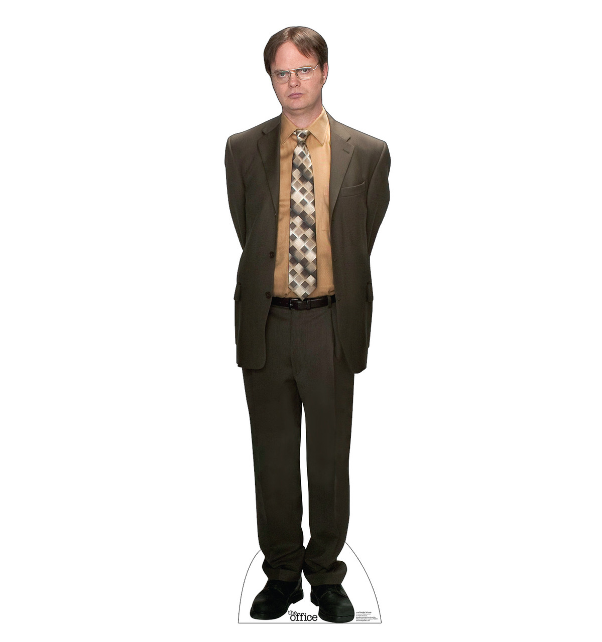 Life-size cardboard standee of Dwight Schrute from the Office TV show.
