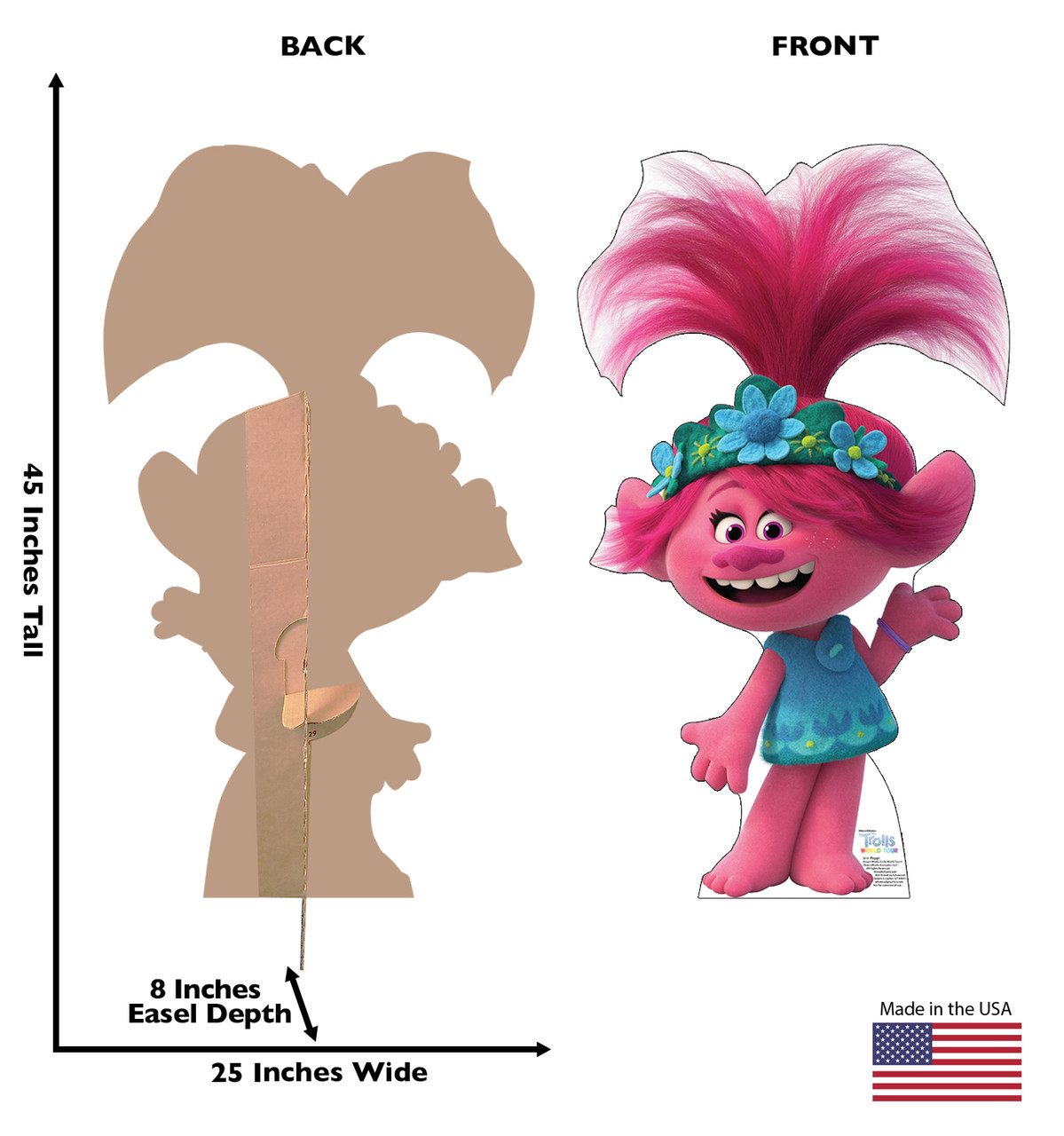 Poppy Trolls Life-Size Cardboard Cutout Standee