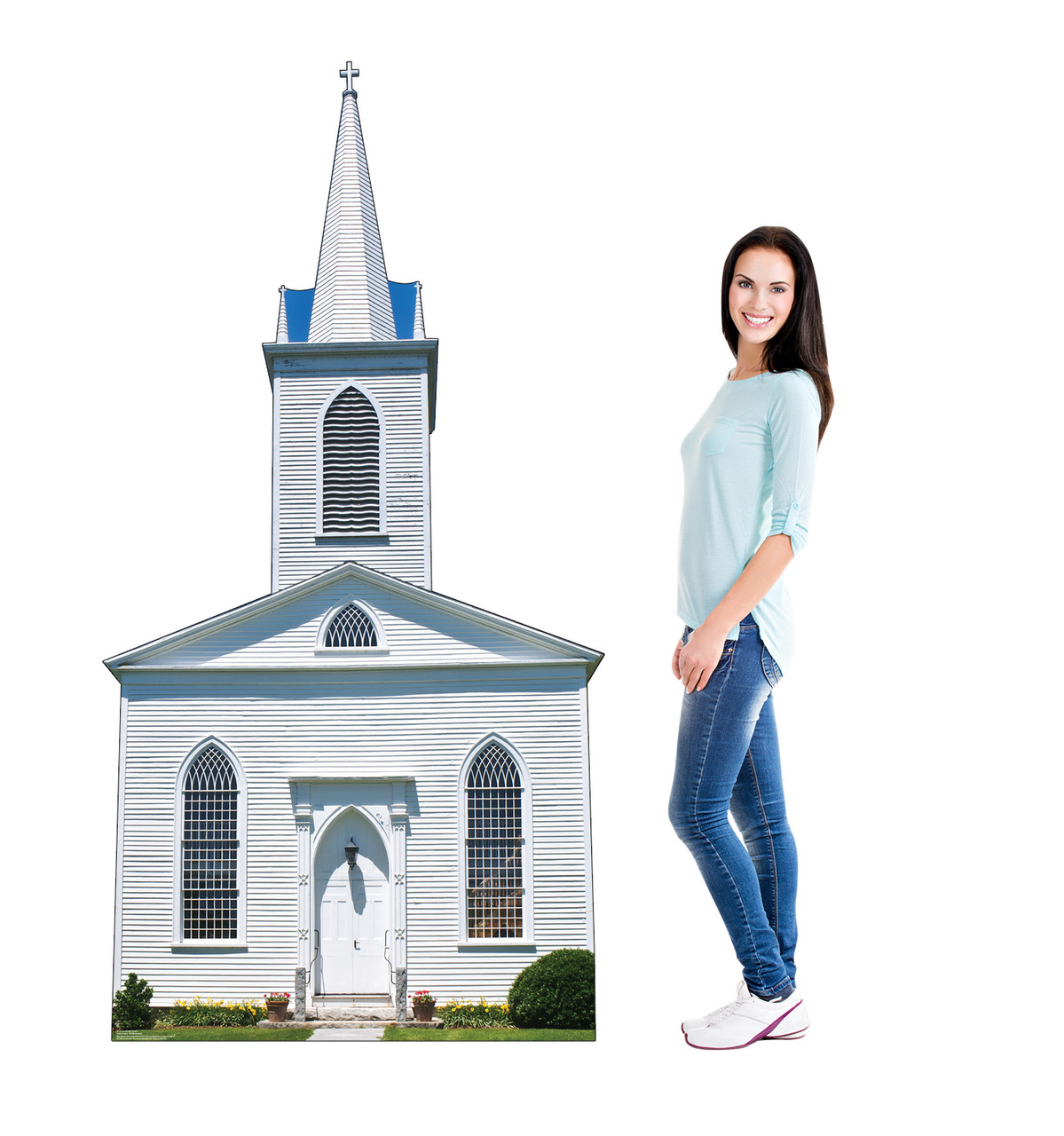 Life-size cardboard standee - Church with Steeple 3570