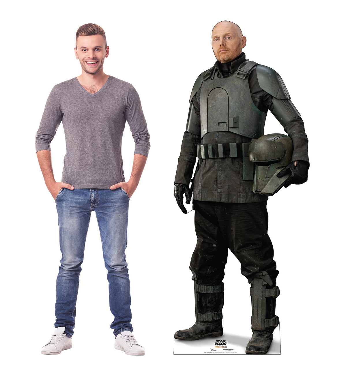 Life-size cardboard standee of Mayfeld  from the Mandalorian season 2 with model.