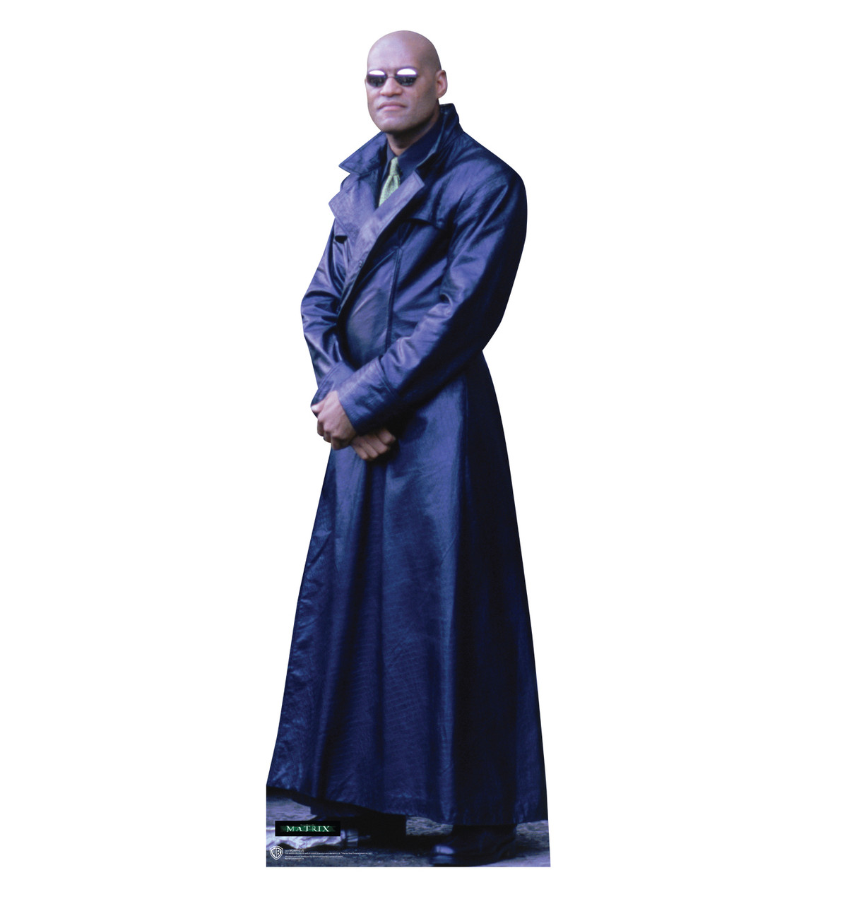 Life-size cardboard standee of Morpheus from the movie The Matrix.