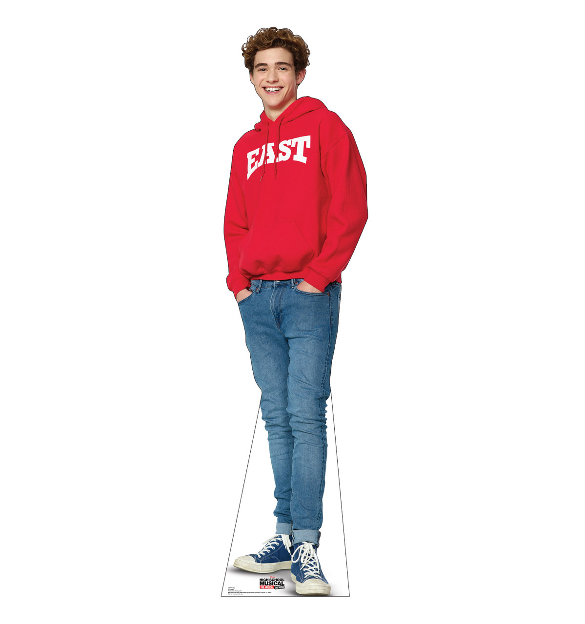 Life-size cardboard standee of Ricky from Disney + High School Musical The Series.