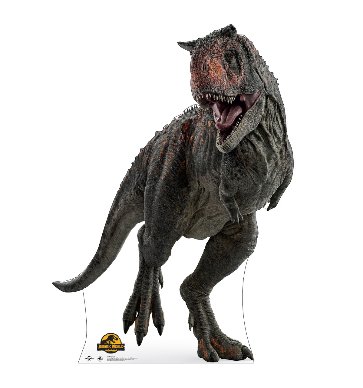 Life-size Cardboard Standee of Camotaurus from the movie Jurassic World Dominion.