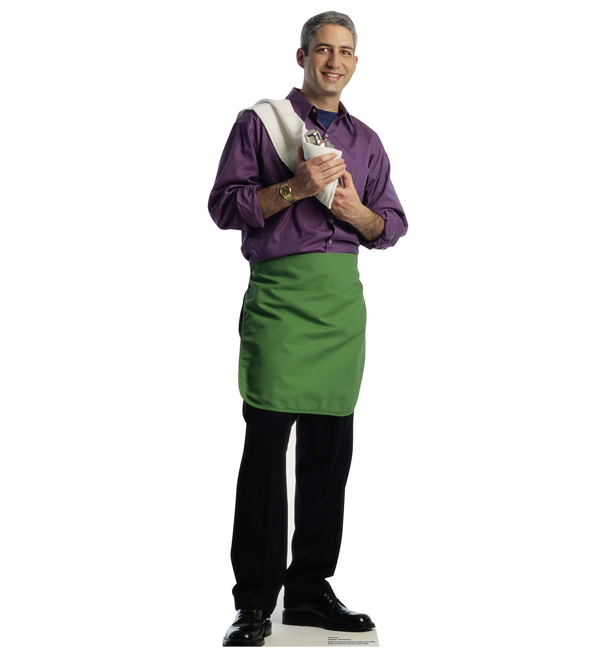 Bartender Cardboard Cutout Front View