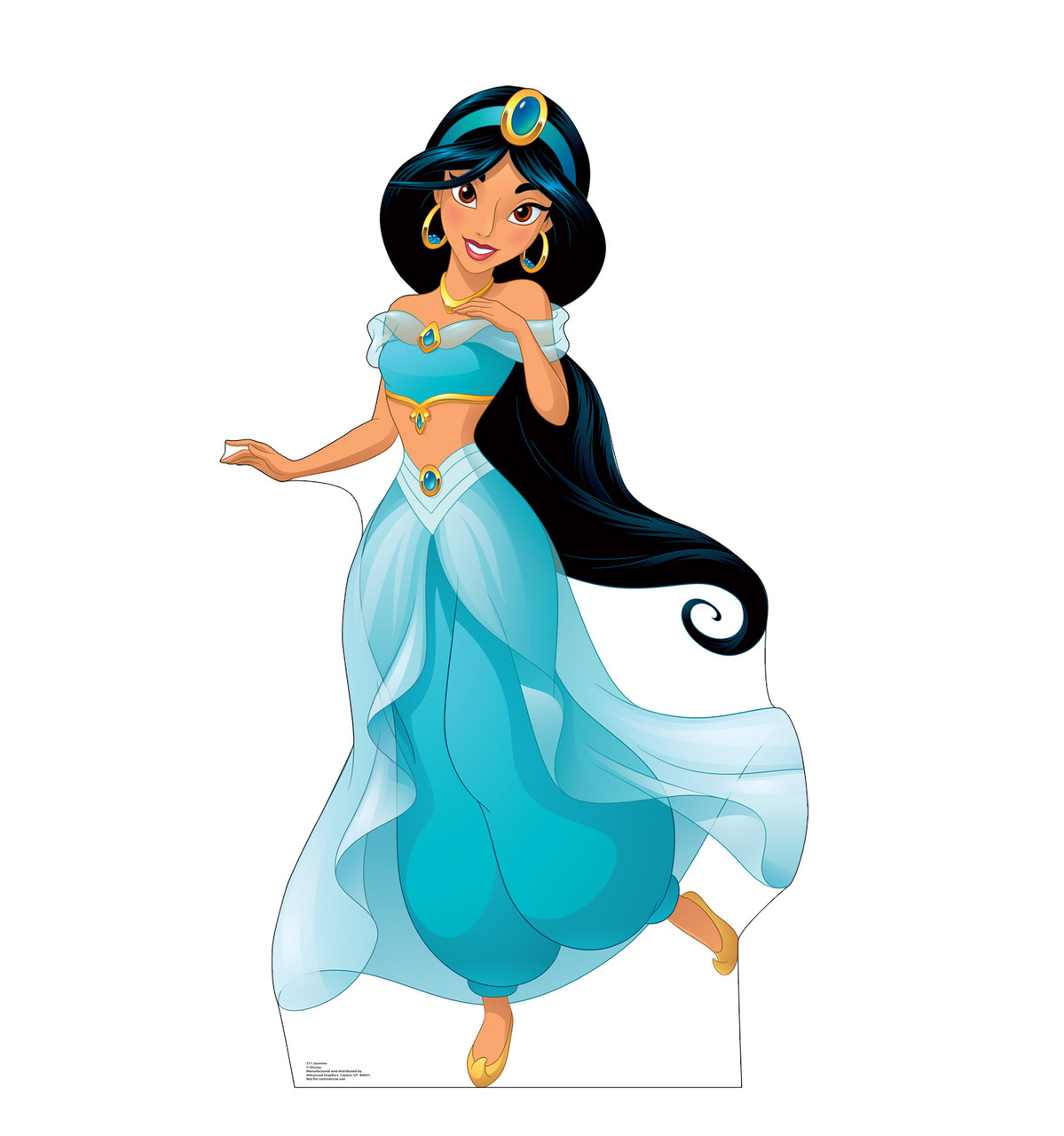 Life-size cardboard standee of Jasmine.