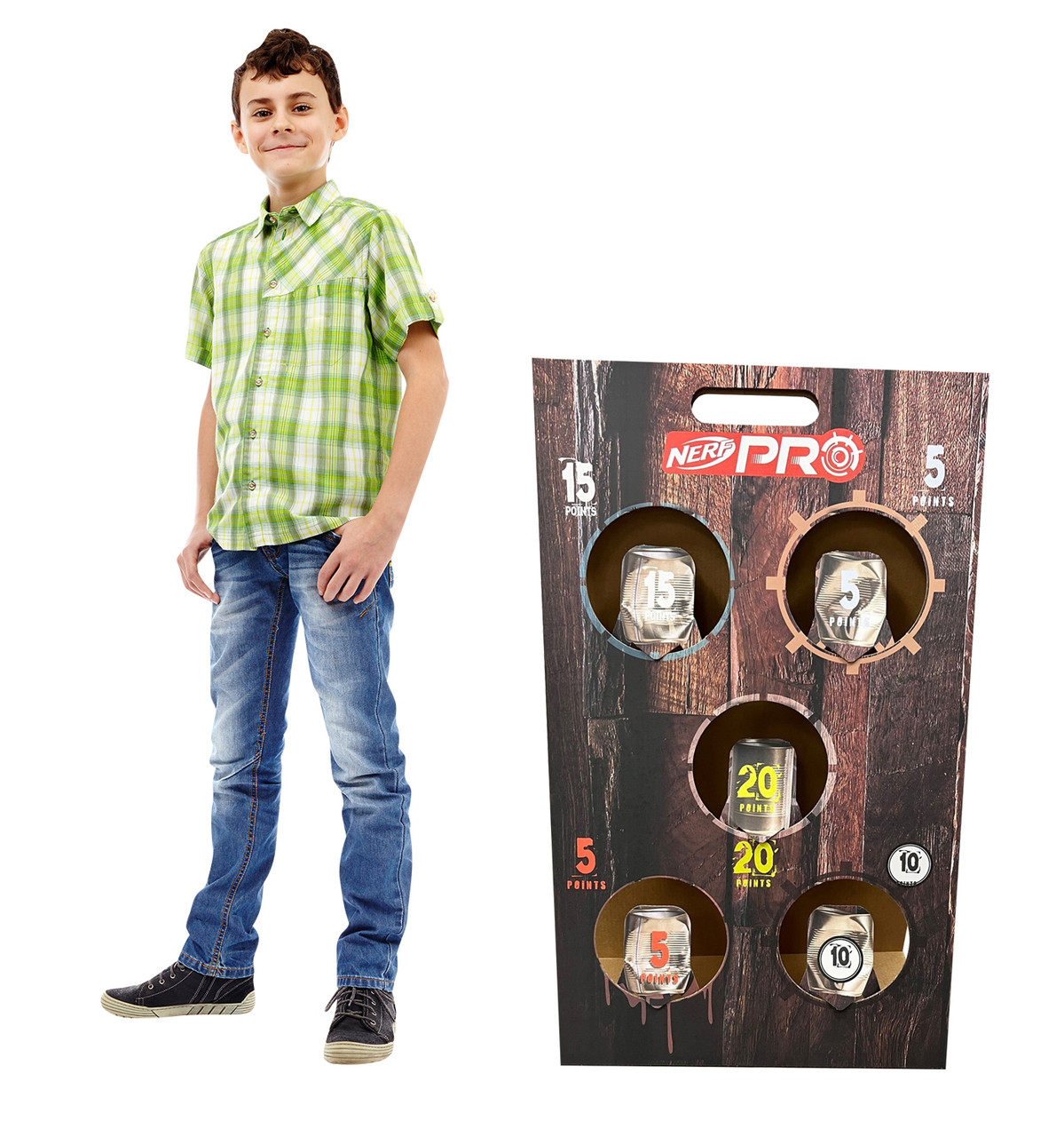 Cardboard Nerf Nation Targets with model (Comes with 2 sets of Targets)