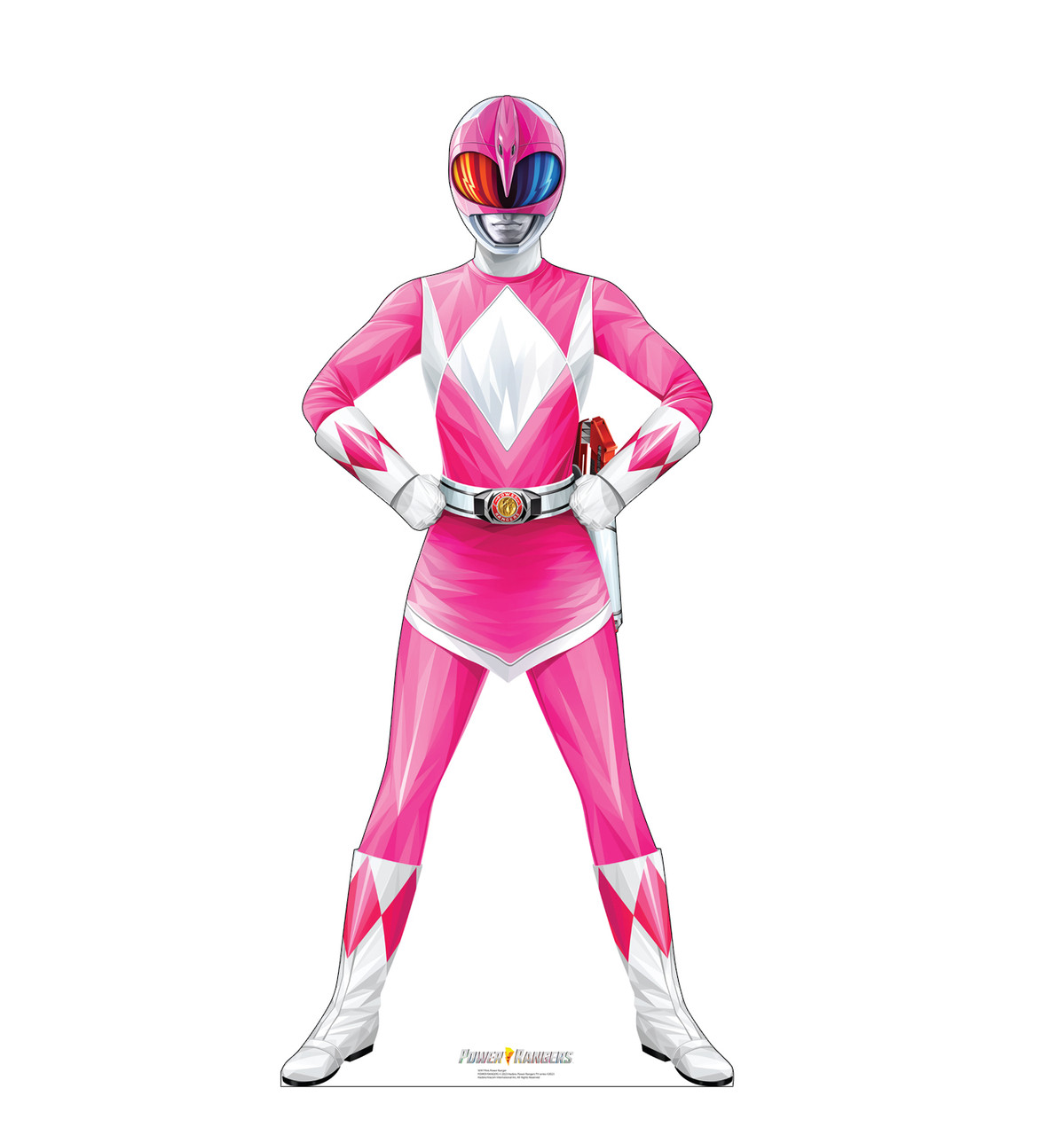 Life-size cardboard standee of Pink Power Ranger.