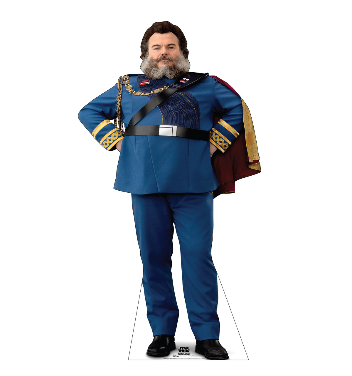 Life-size cardboard standee of Captain BombardierTM from Lucas/Disney+ TV series The Mandalorian Season 3.