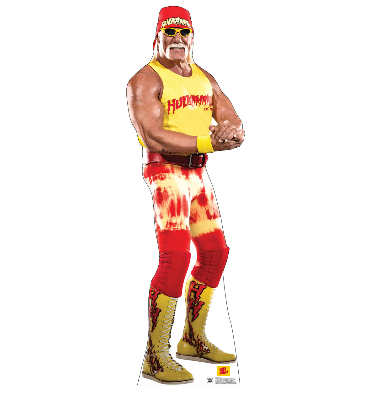 Life-size cardboard standee of Hulk Hogan.