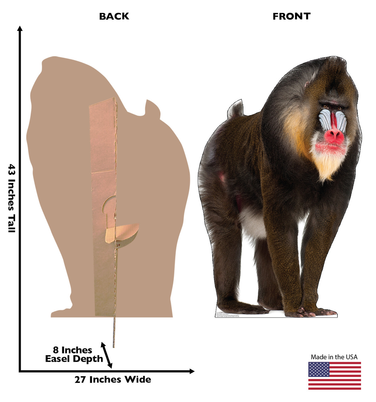 Mandrill ‎– 2枚 Mandrill Life-Size Cardboard Cutout