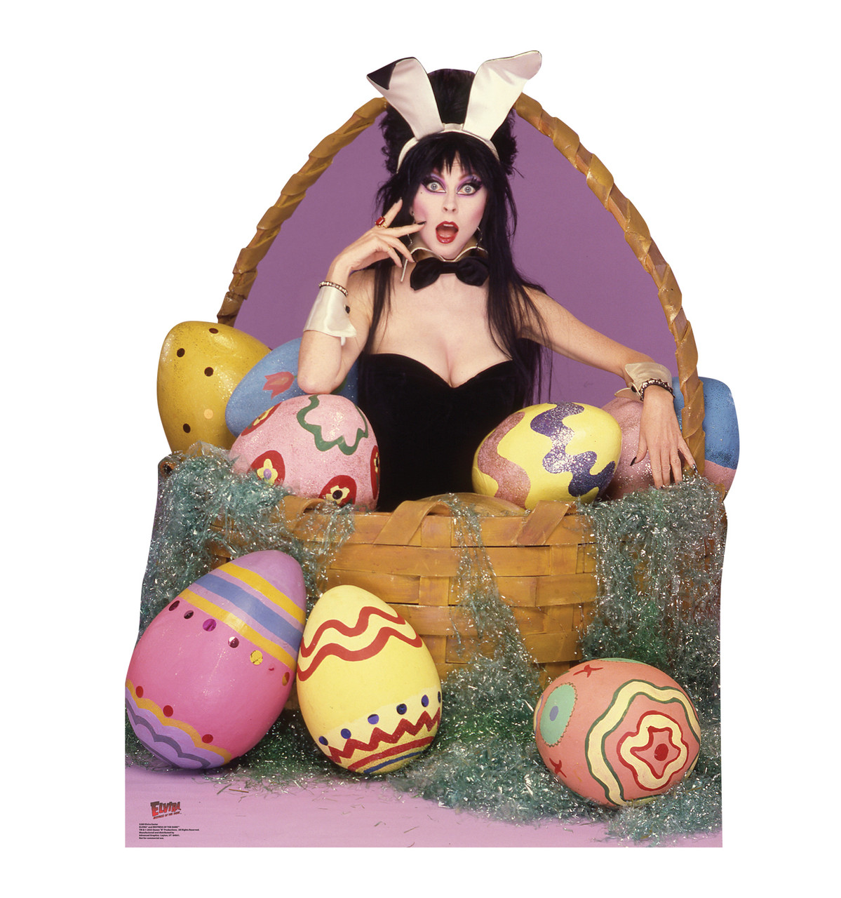 Life-size cardboard standee of Elvira Easter.