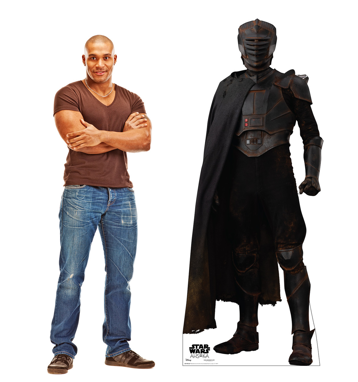 Life-size cardboard standee of Marrok with model.