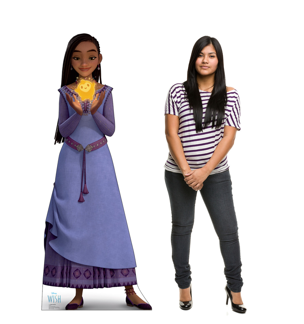 Life-size cardboard standee of Asha and Star with model.