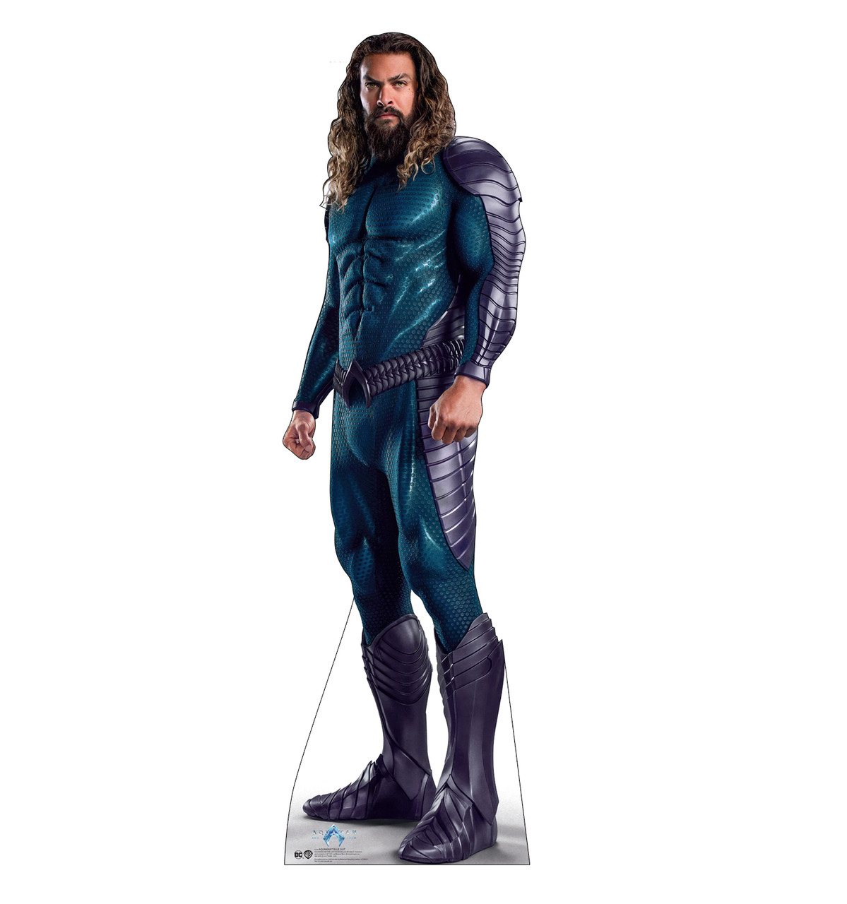 Life-size cardboard standee of Aquaman Blue Suit.