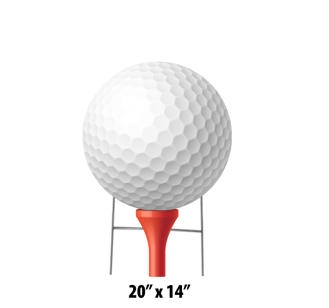 Coroplast Outdoor Golf Ball With Tee