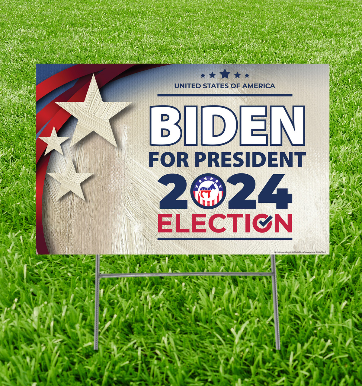 Coroplast outdoor Biden for President yard sign.