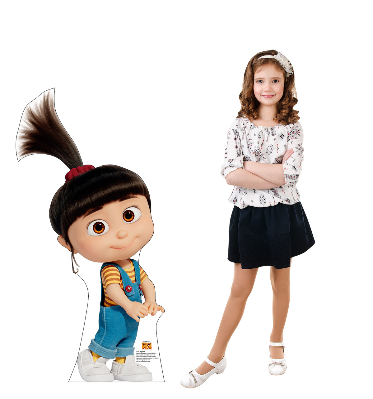 Life-size cardboard standee of Agnes with model.